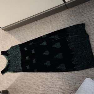 Citron Santa Monica Green Velvet Tank Dress Size Medium